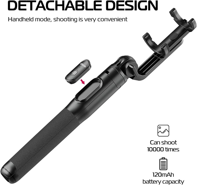 ULANZI SK-03 Selfie Stick Tripod, 3 in 1 Extendable Phone Holder