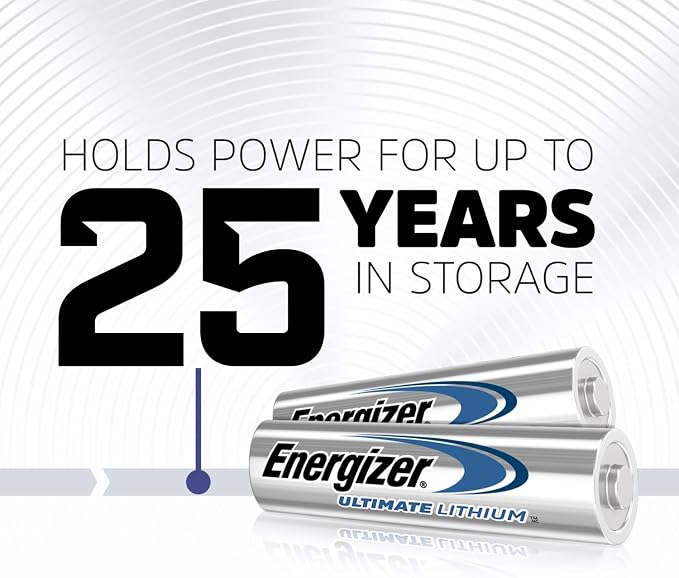 Energizer Ultimate Lithium AA Batteries, 1.5V Lithium Double A Batteries