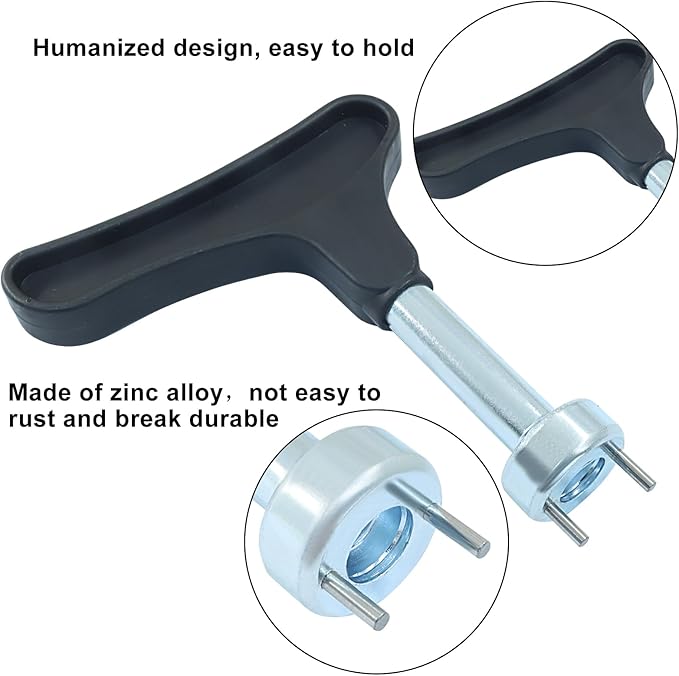 1 Pack Multifunction Golf Shoe Spikes Wrench, Stainless Steel Golf Spike Removal Tool Sturdy Cleat Wrench, Universal Spike Shoes Replacement Tool for Golfers/Professionals