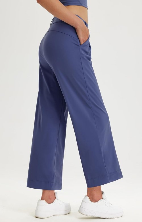 Libin Women's Wide Leg Dress Pants - High Waisted Stretch Trousers with Pockets | Casual Comfort