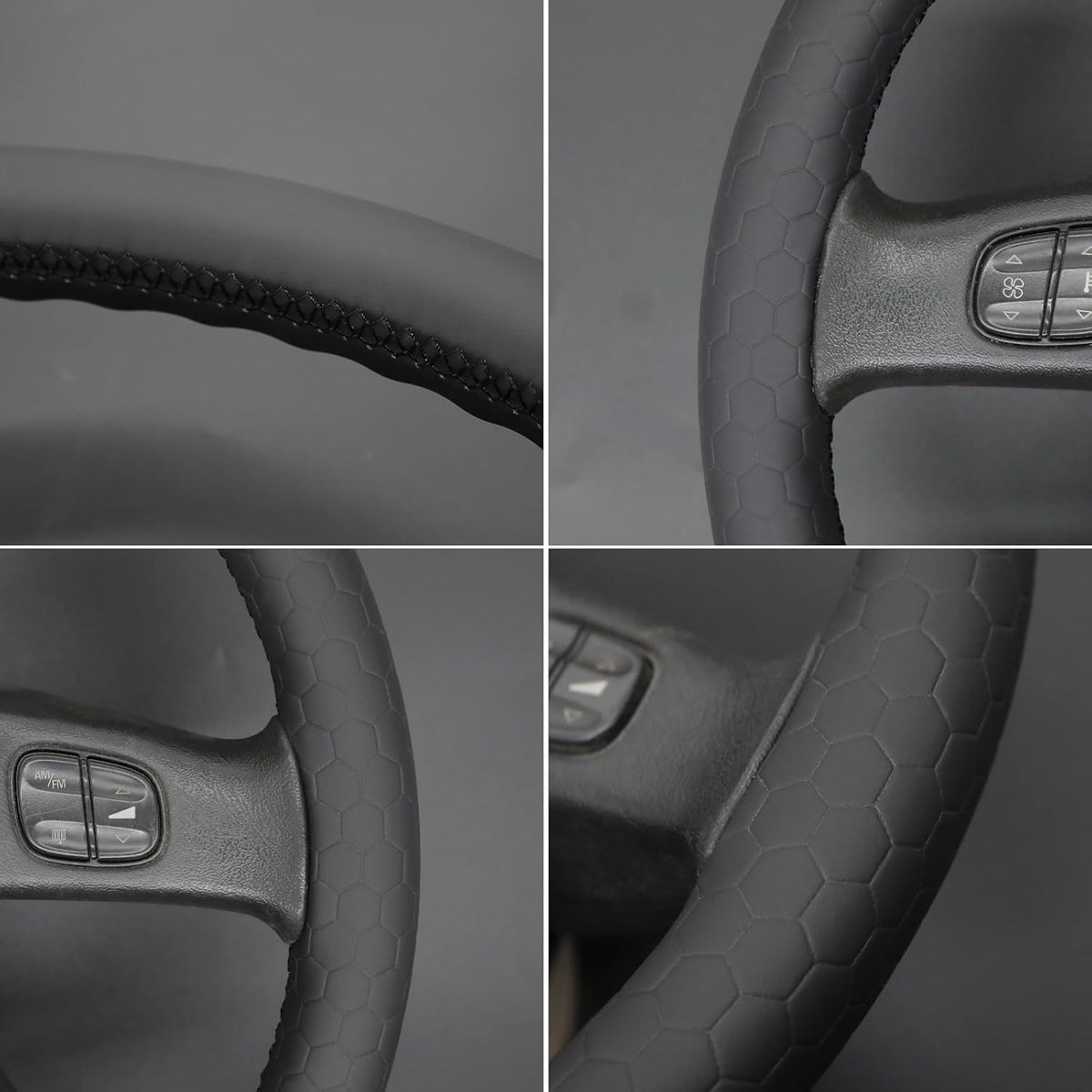 MEWANT Stitch On Custom Fit Steering Wheel Cover for Chevy Silverado