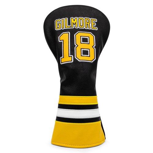 Golf Headcovers Happy Gilmore Golf Club Head Covers Advanced Embroidery Premium Leather Driver Headcover Fairway Wood Covers Hybrid Head Covers, Golf Mallet Blade Putter Cover