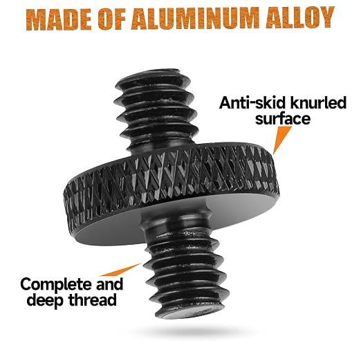 1/4" Male to 1/4" Male Tripod Screw, Double Head Converter Precision Made