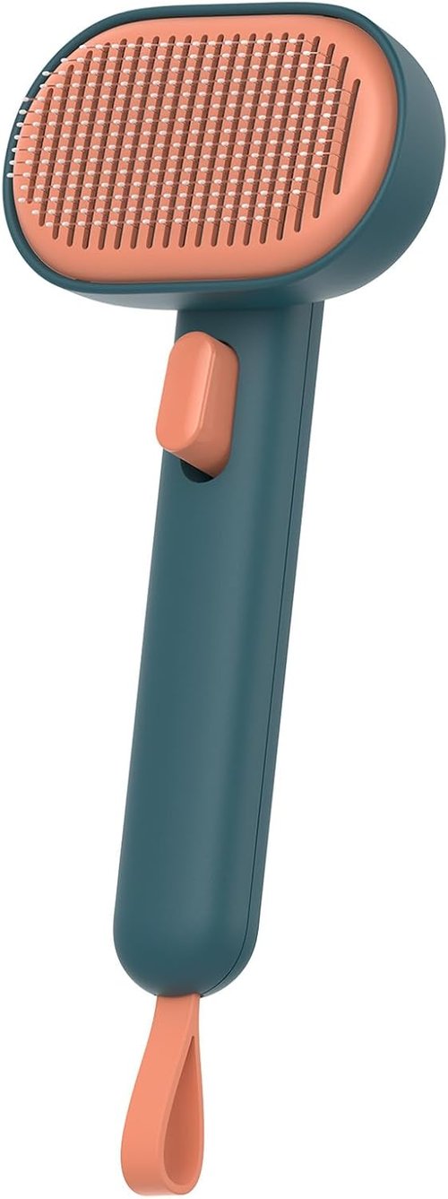 Aumuca Self-Cleaning Slicker Brush - Gentle Pet Grooming Tool for Dogs & Cats | Efficient Hair Remover for All Fur Types