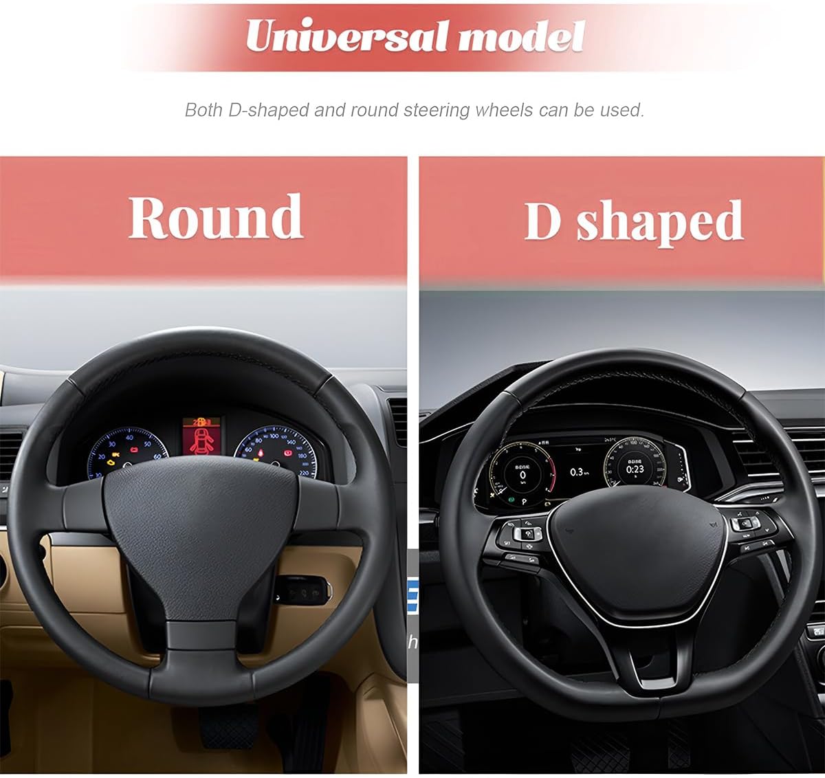 Car Steering Wheel Cover, Breathable Anti-Slip Vehicle Steering Wheel Protector with Inner Ring, Automotive Interior Protective Accessories, Universal for SUV RV Truck (Blue)