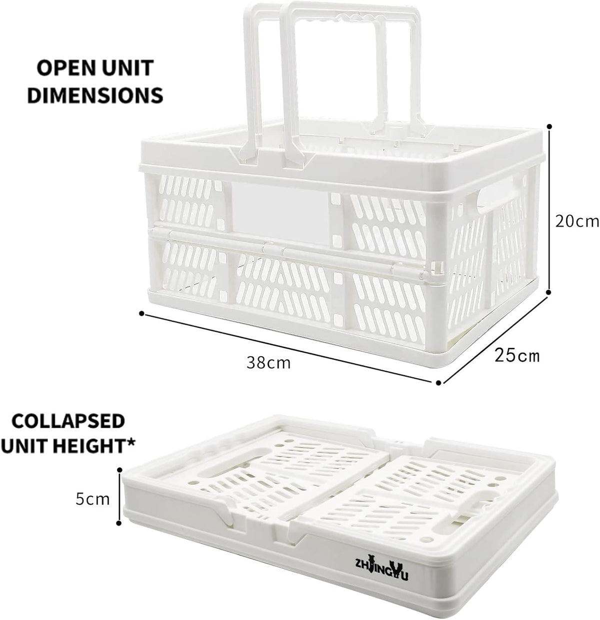 Plastic crates for storage,plastic baskets for organizing,14.96x9.84x7.87"