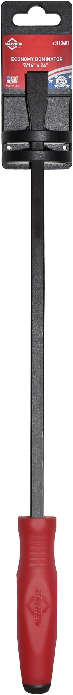 Mayhew Tools 31134HT Dominator Economy Curved Pry Bar, Red, 24"