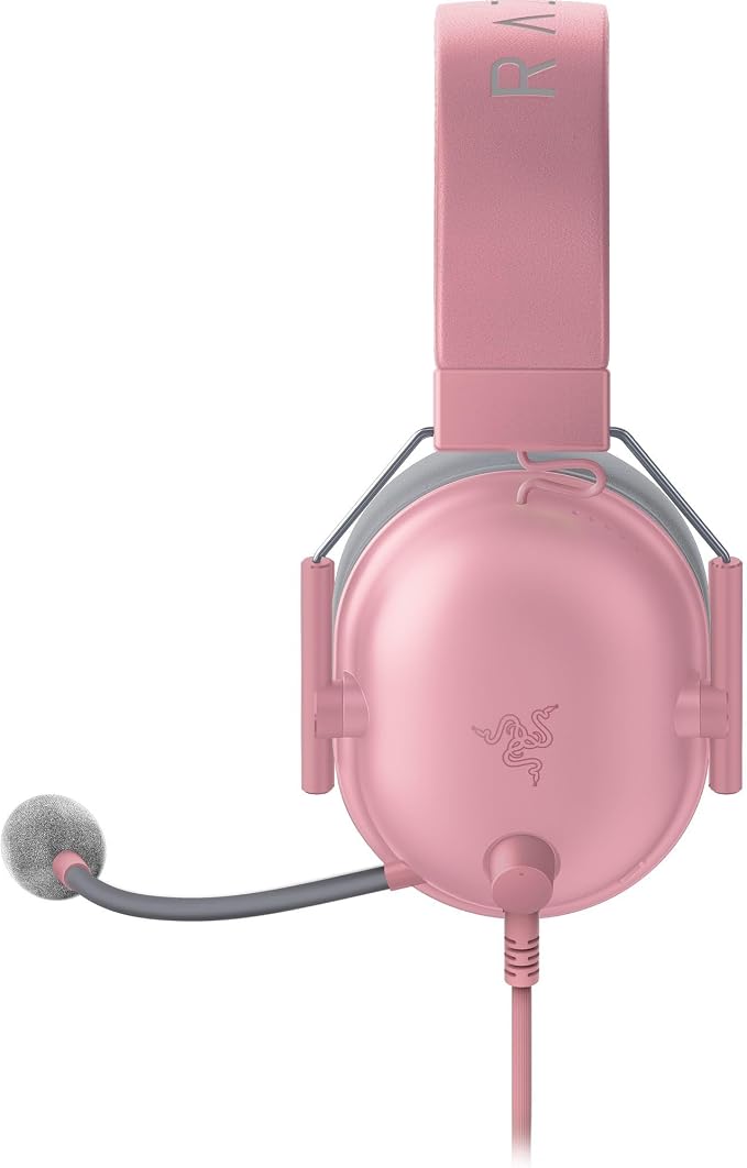 Razer BlackShark V2 X Wired PlayStation Gaming Headset, Pink | 50mm Drivers, Cardioid Mic, Lightweight, Comfortable Noise Isolating Earcups, For PS5, Xbox Series X, PC, Switch, 3.5 mm Jack