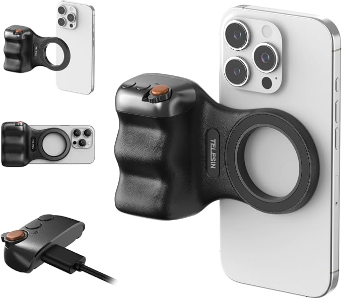 TELESIN Fun Shot Magnetic Phone Camera DSLR Style Shutter Grip