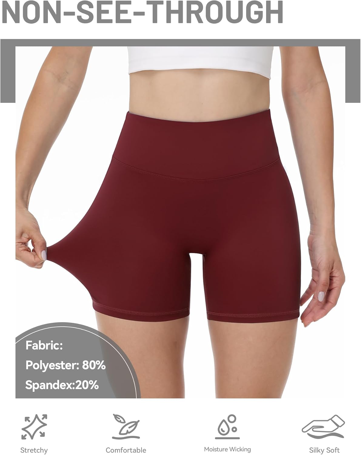 Runhit Biker Shorts for Women - High Waisted No Front Seam Yoga & Gym Spandex | 3''/5''/8'' Tummy Control