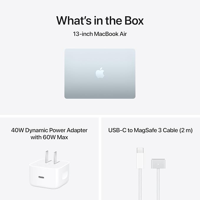 Apple 2026 MacBook Air 13-inch Laptop with M5 chip: Built for AI, 13.6-inch Display, 24GB Unified Memory, 1TB SSD, 12MP Center Stage Camera, Touch ID, Wi-Fi 7; Sky Blue with AppleCare+ (3 years)
