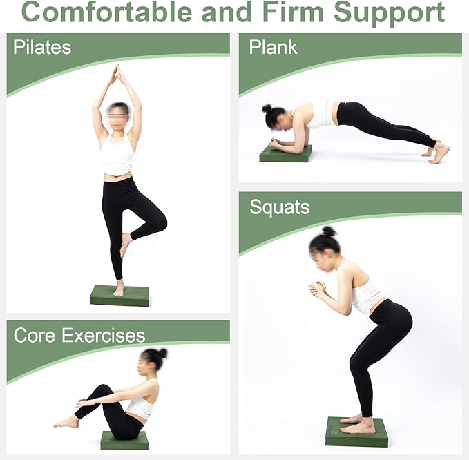 StrongTek Extra Wide Foam Balance Pad for Physical Therapy, 19" X 15.8" X 2.4", High-Density TPE Foam Pad for Exercise, Enhanced Stability, Core Strength, Non-Slip & Water-Resistant, for Fitness, Yoga