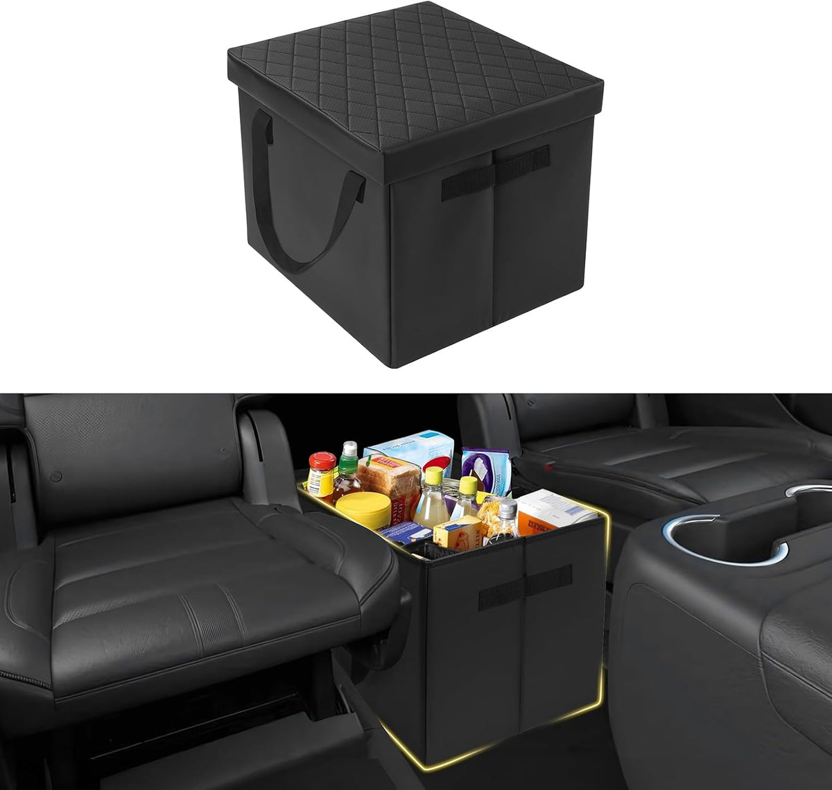 Mixsuper Liner Car Seat Organizer for Kia Telluride 2026 2025 2024-2020, Console Organizer Backseat Box for Kia Telluride, Supplies Dog Box Storage Bin Travel Accessories