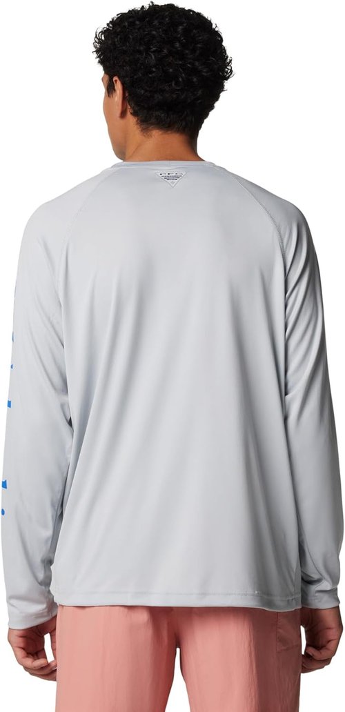 Columbia Men's PFG Terminal Tackle Long Sleeve Fishing Shirt - Quick-Dry, Lightweight, Blue
