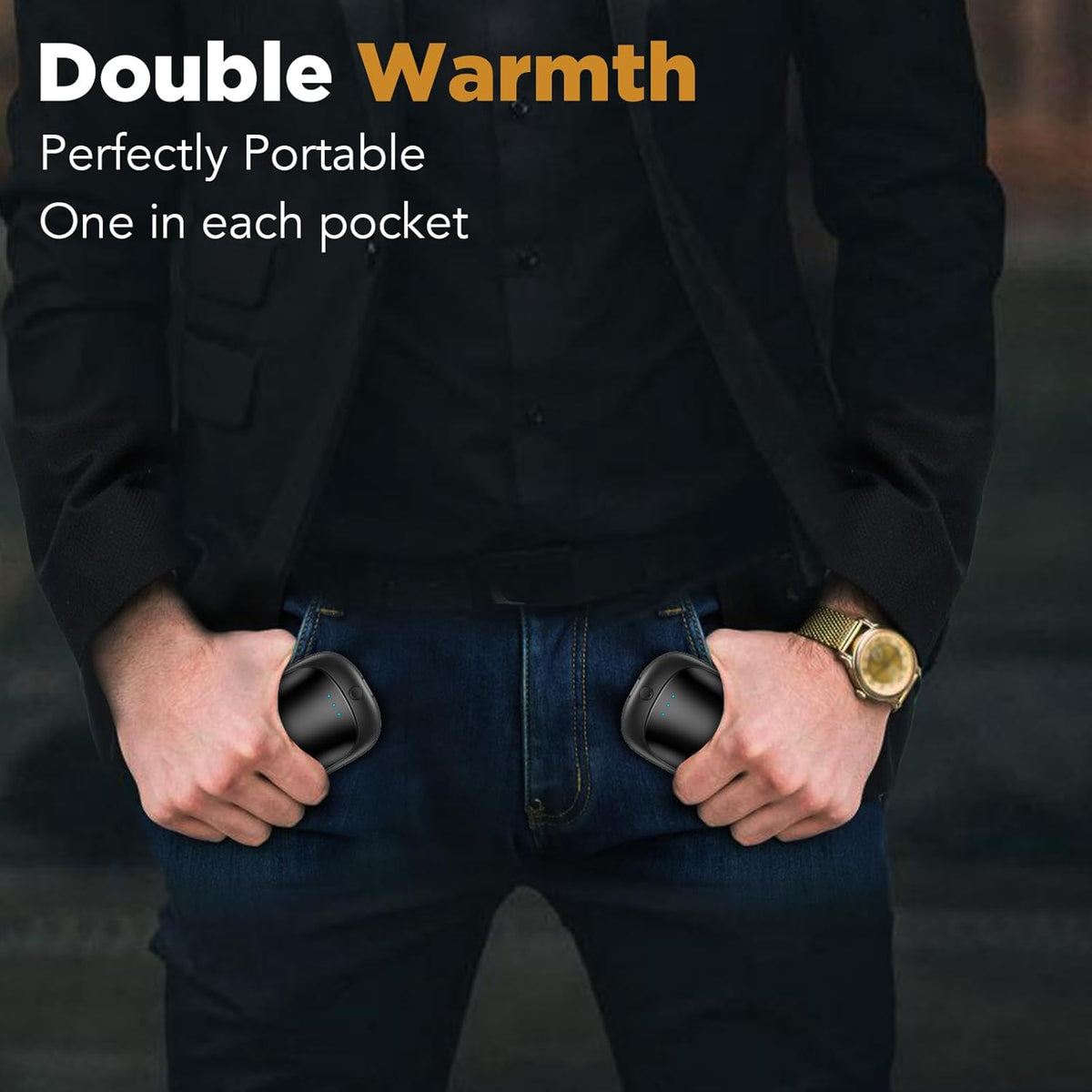 Skiennix Rechargeable Hand Warmers - Portable USB 2-in-1 Electric Warmers for Indoor/Outdoor Use | Perfect Gifts for All Ages