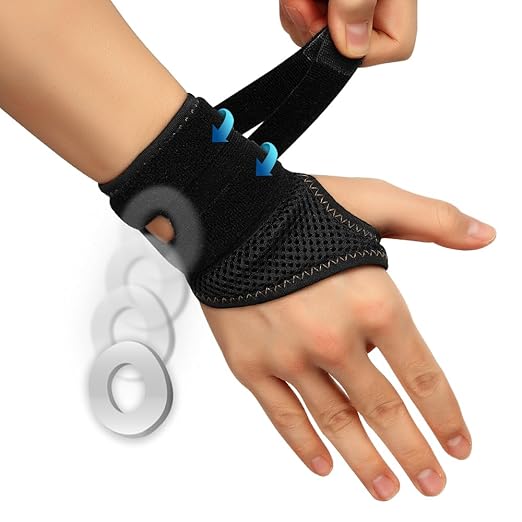 FITTOO Wrist Brace for TFCC Tears, Real Copper Infused TFCC Wrist Brace with Ring Pad for TFCC Tears, Ulnar Sided Wrist Pain, DRUJ Instability, Universal Size for Men & Women Right-M