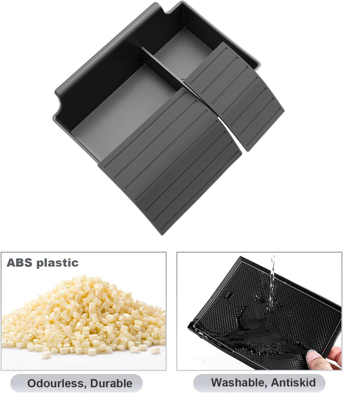 SKTU for 2025 2026 2027 Nissan Kicks Accessories Center Console Organizer for 2025 2026 2027 Nissan Kicks (S/SV/SR) Console Tray 2025 2026 2027 Kicks SR Accessories ABS Materials Insert Tray-Durable