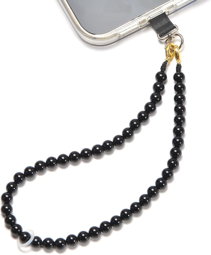 Agate Beaded Phone Wrist Strap for Women Men Stone Beads Charm Handmade
