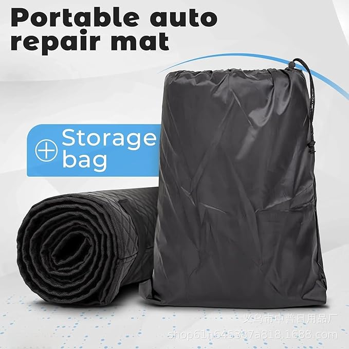 Rolling Creeper Mat Car Repair 58"X28", Foldable Car Repair Pad with Storage Bag for Low Clearance, Special Roads, Long-Distance Trucks, Mechanics Pad