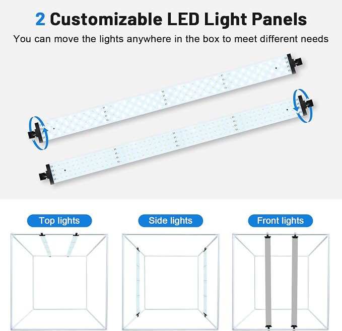 Photo Light Box 28x28 Inch for Photography, 3 Color 10-Level Adjustable Photo