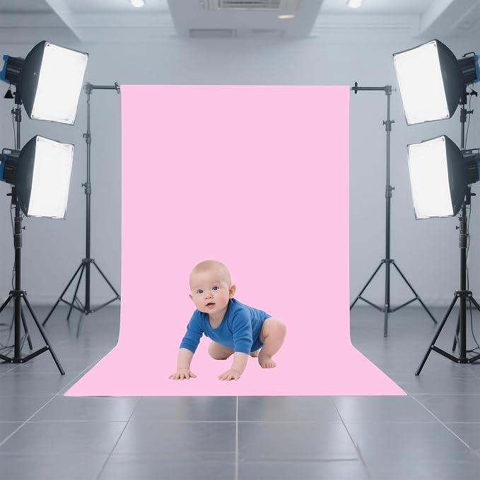 Pink Photo Backdrop for Photoshoot, Fabric Background for Product Photography