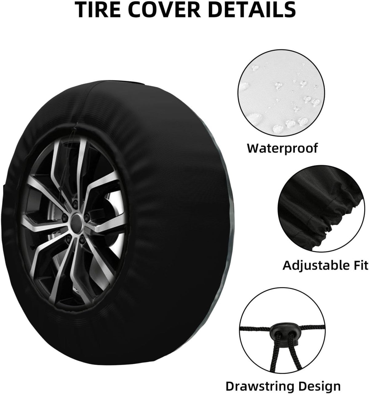 Cat Selfie with Dinosaur Spare Tire Cover Waterproof Wheel Cover 15 Inch Universal Fit for Jeep Trailer Rv SUV Truck Uv Protection Dustproof Tire Cover Outdoor Travel Camping Gift