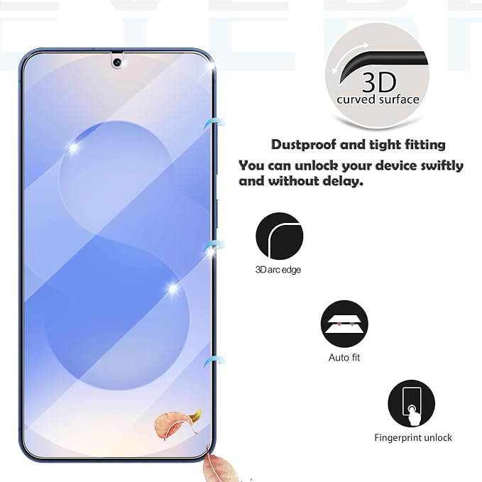 Screen Protector for Samsung Galaxy S25 Plus / S25+, Tempered Glass for Galaxy