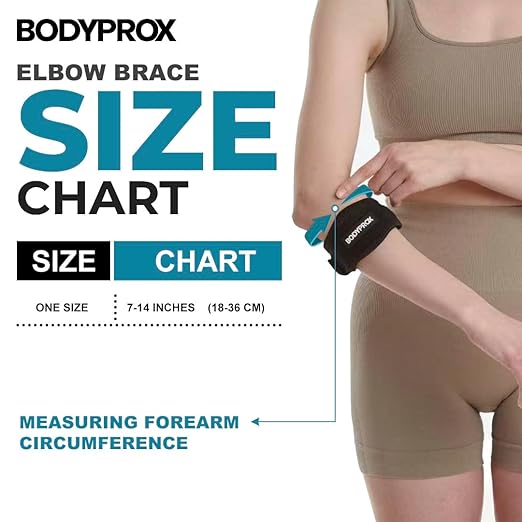 Bodyprox Elbow Brace 2 Pack for Tennis & Golfer's Elbow Pain Relief