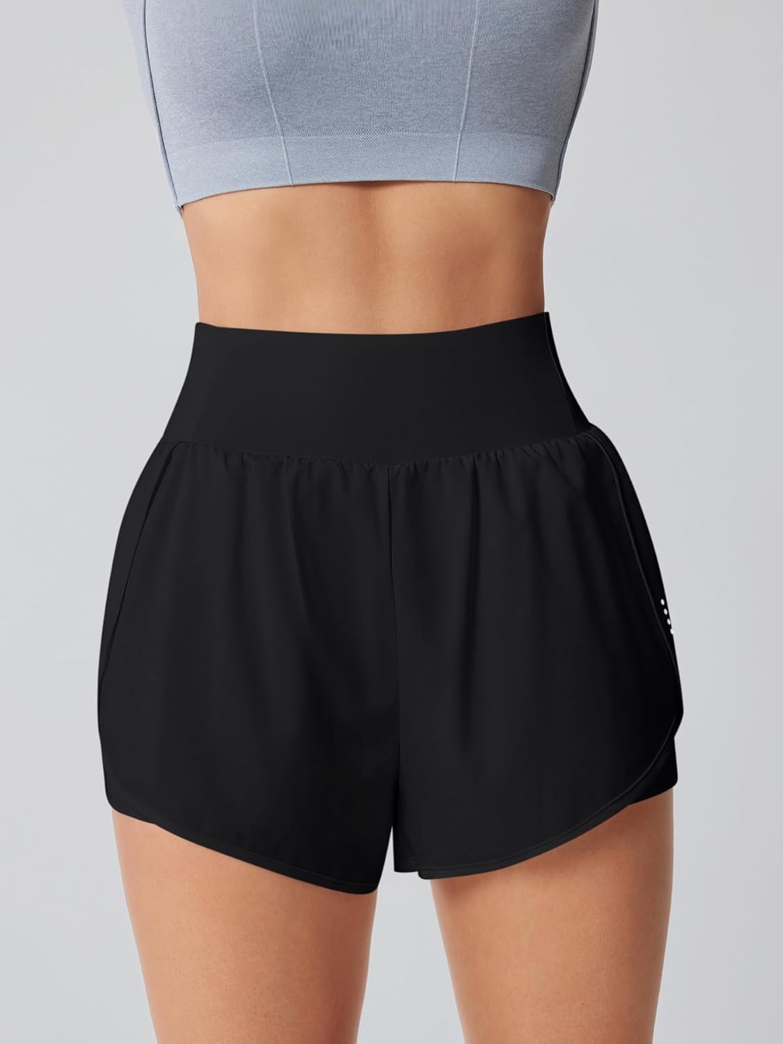 Skiennix Women's High-Waisted Athletic Running Shorts - 3" Dolphin Gym Shorts with Pockets