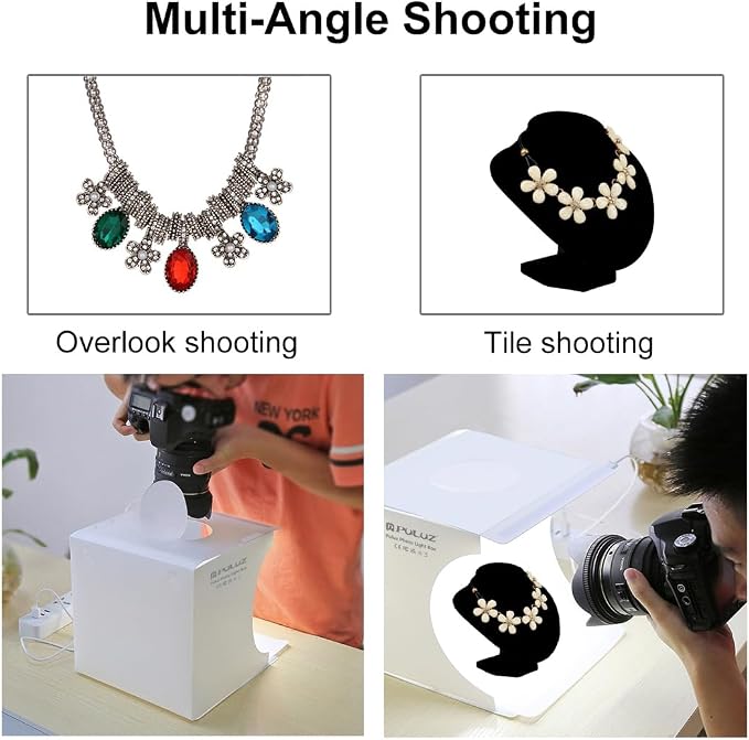 Mini Photo Studio Light Box, PULUZ Portable Folding Photography Lighting Tent