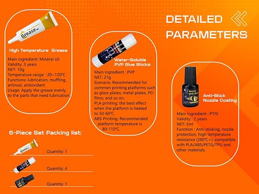 Essential 3D Printing Accessories Kit Includes 3D Printer Glue Sticks Adhesive