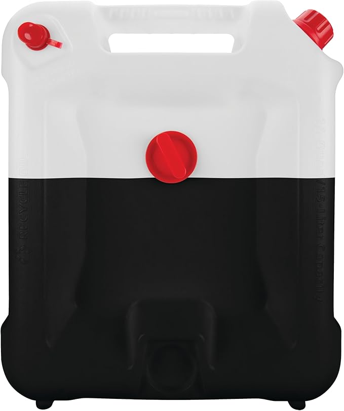 Performance Tool W4080 16-Qt. Clear View Oil Drain Container - Carrying Handle, Automotive Catch Pan, Fluid Transport Jug, Oil Change, Radiator Flush, Automotive Repair - White