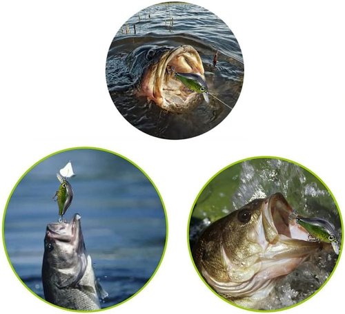 Fishing Lures Tackle Kit by [Brand Name] - Freshwater Bait Set with Crankbaits, Jigs & More for Bass, Trout, Salmon