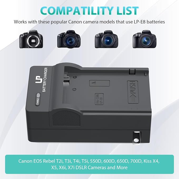 LP E8 Battery Charger, Charger Compatible
