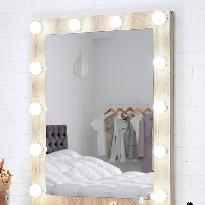 Dimmable USB LED Makeup Mirror Lights for Vanity Adjustable Brightness 5V Power Supply for Bathroom and Dressing Table 10-Piece Light Set