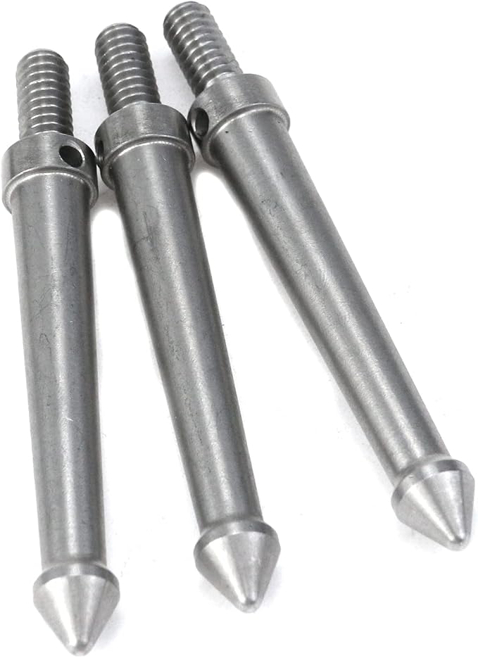 3 Pcs 1/4 Inch Stainless Steel Tripod Spike Mount Adapter