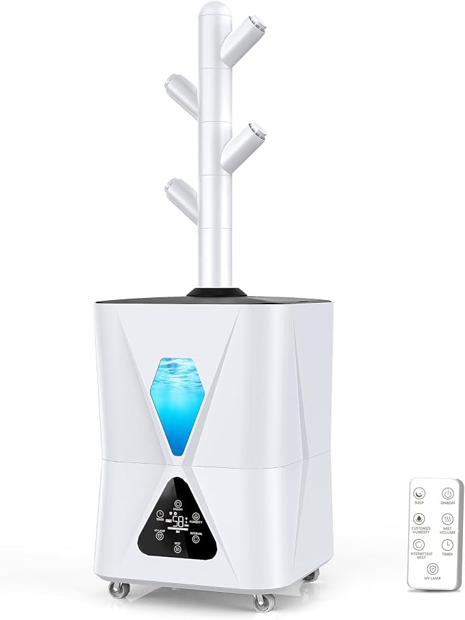 Humidifier Large Room,13L/3.43Gal 1400 sq.ft, Cool Mist Humidifiers for Bedroom with 1350mL/H Spray Output for Home, Office, Plants, Warehouse, House
