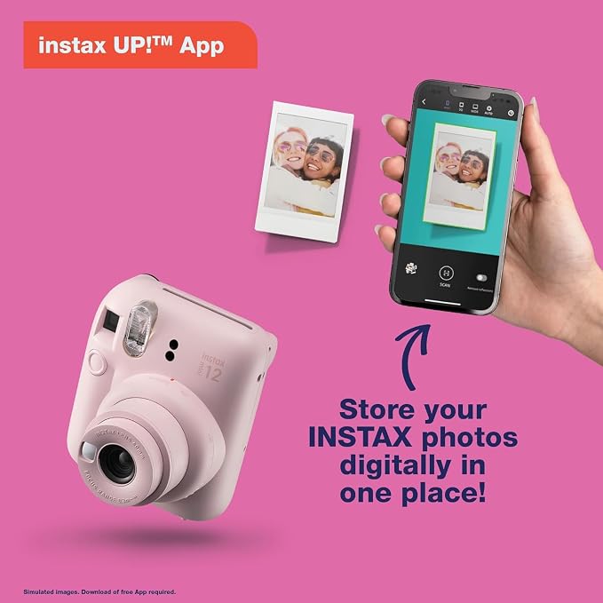 Fujifilm Instax Mini 12 Instant Camera Blossom Pink