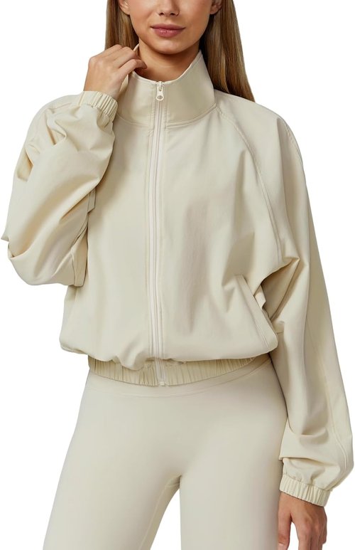 Altiland Lightweight Workout Jacket - Full Zip Athletic Gym Jacket for Women with Pockets