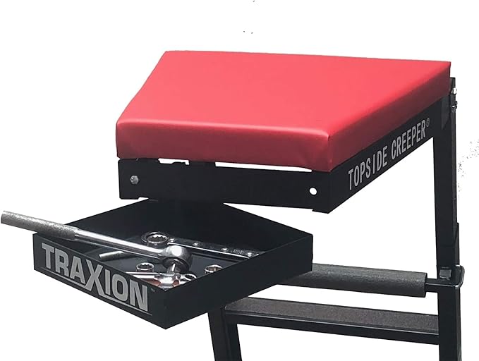 Traxion 3-100 Foldable Topside Automotive Engine Creeper, Red & Black 3-102 Topside Creeper Tool Tray