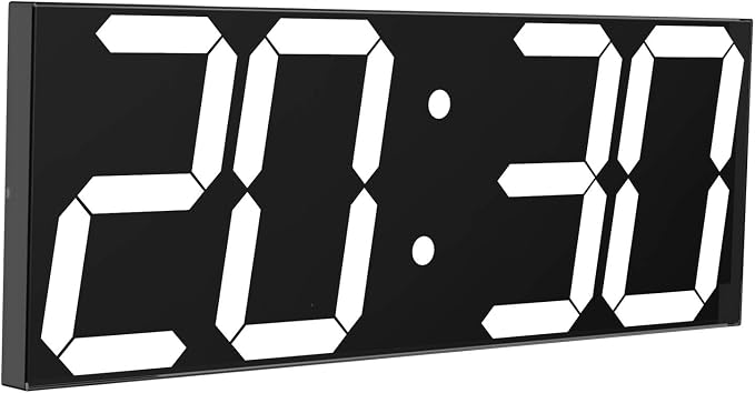 CHKOSDA LED Large Digital Wall Clock, Oversize Wall Clock