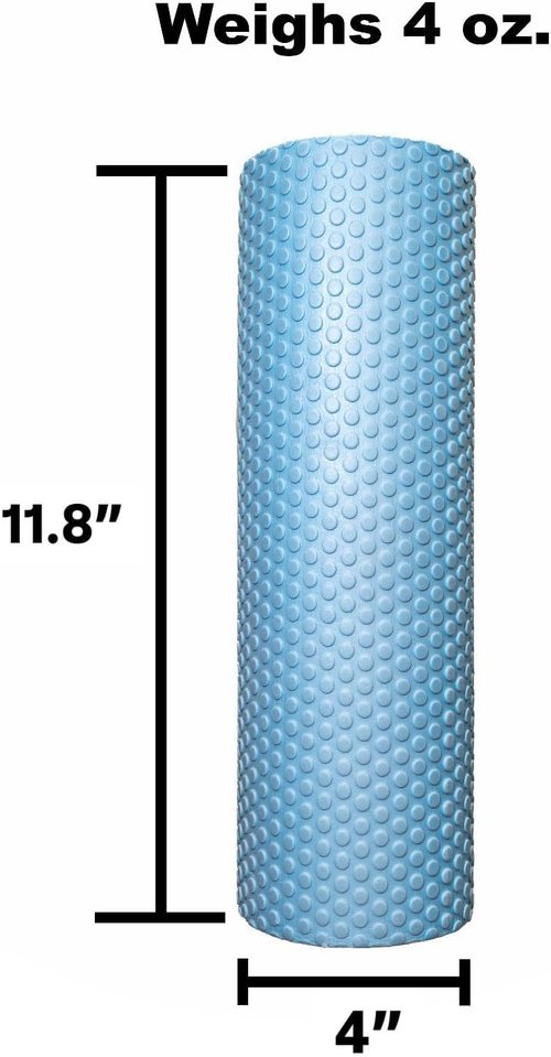 GolgiStim Foam Massage Roller - 11.8 Inch Light Blue Trigger Point Tool for Deep Tissue Recovery