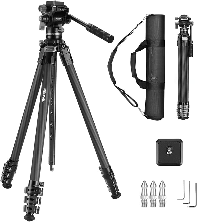 NEEWER 60.4" Travel Tripod Carbon Fiber