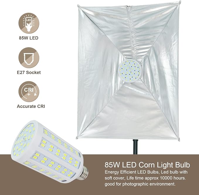 LINCO LED Softbox Photography Lighting Kit 20"x28" Professional Photography