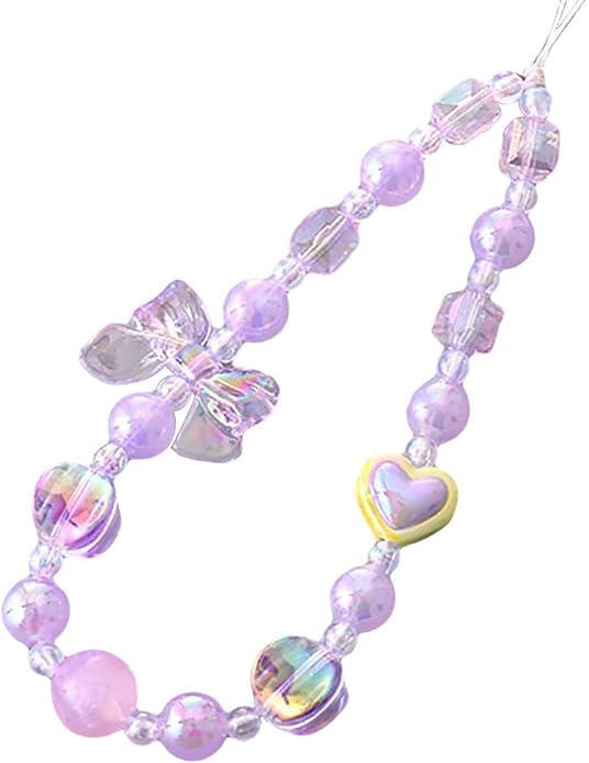 Beaded Phone Charm Lanyard Strap Girly Style Fixed Beads Pearl Lanyards