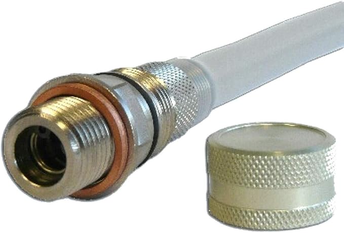 Stahlbus Oil Drain Valve Plug G 3/8 inch-19 = R 3/8 inch = 3/8 inch BSP Steel - CLEAN, EASY, NO TOOL Oil Change - Includes: Oil Drain Plug, Washer, Cap, Connector, Silicone Hose