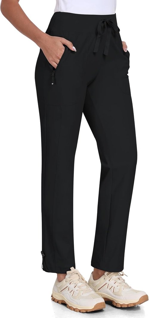 MoFiz Women's Hiking Pants - Lightweight Quick-Dry Travel Joggers with Water-Resistant Fabric & Zipper Pockets