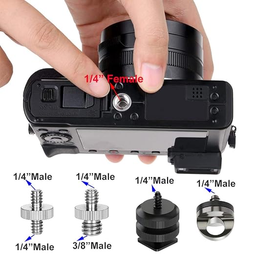 26PCS Camera Screws Mount Set 1/4 Inch and 3/8 Inch Threaded Converter Screws