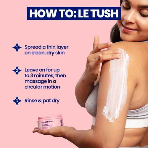 Megababe Butt & Body Acne Mask - Le Tush | Clarifying, Exfoliating & Hydrating Formula | 6.7 fl oz