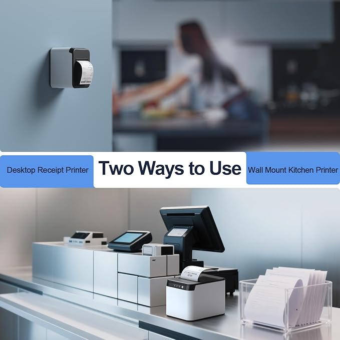 Bisofice 80mm Receipt Printer ESC/POS Thermal Printer Desktop Direct Print